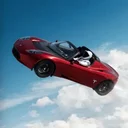 Flying Tesla Roadster 2.0