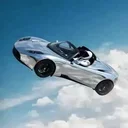 Flying Tesla Roadster