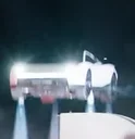 Jumping Tesla Roadster