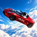 Flying Tesla Roadster
