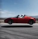 Hovering Tesla Roadster