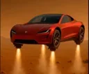 flying tesla roadster