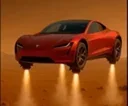 flying tesla roadster